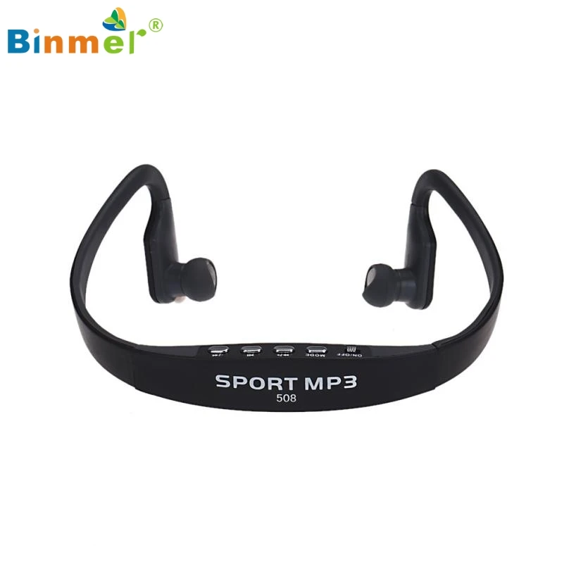 

Binmer Wireless Portable mp3-player Card FM Stereo Radio USB MP3 Sports Headset Earphone 51111 Drop Shipping High Quality