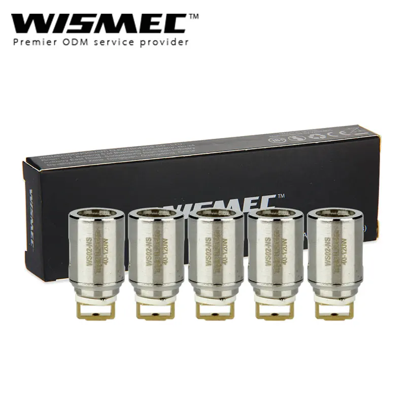

Original 5pcs WISMEC NS Triple Coil Head for WISMEC Elabo/Divider Tank Atomizer 0.25ohm Support 40W-120W to Large Amazing Flavor