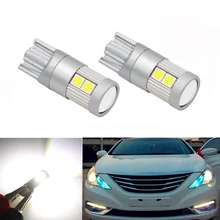 2x автомобильный светильник T10 w5w 9LED 3030SMD для hyundai solaris accent i30 ix35 i20 elantra santa fe tucson getz