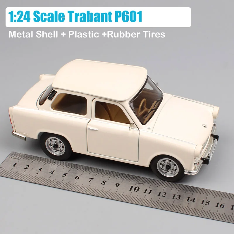 1:24 масштабные бренды Германия Винтаж The Trabant 601 P601 S 1988 седан VEB Sachsenring Trabi металлическая литая мини-модель машины игрушки