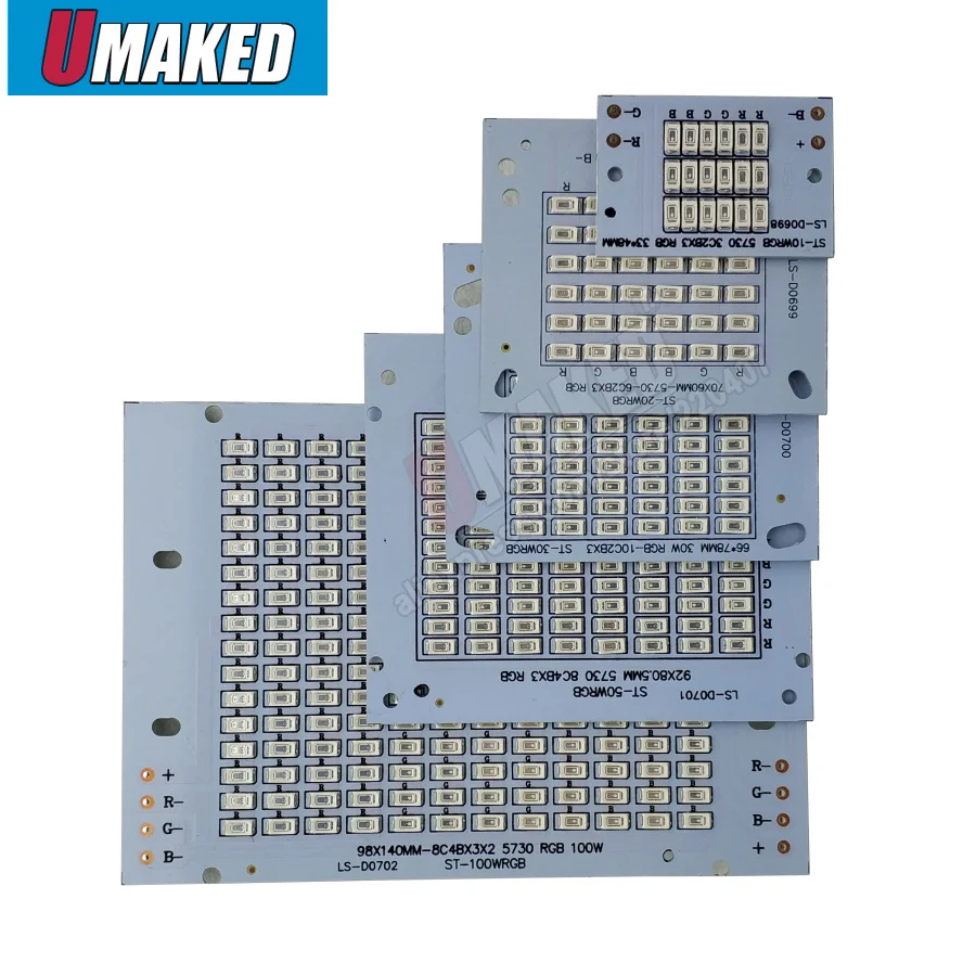 

RGB Color LED Floodlight PCB 10W 20W 30W 50W 100W SMD5730 led board, LED Lighting source for led floodlight