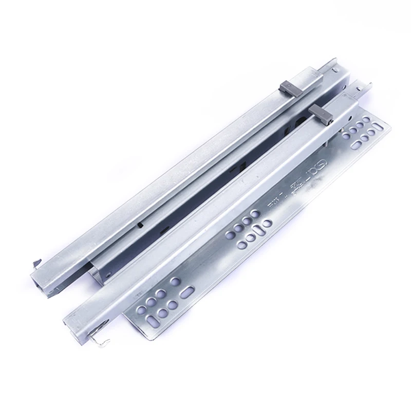 

Newly 2pcs Drawer Mute Slide Rail 2 Fold Silent Telescopic Smoothly Slider For Wardrobe Furniture Cabinet DAG-ship
