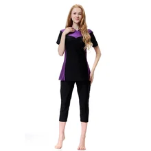 Новое поступление, качественный мусульманский женский купальник, скромный раздельный женский танкини, купальник в полоску, XXL XXXL