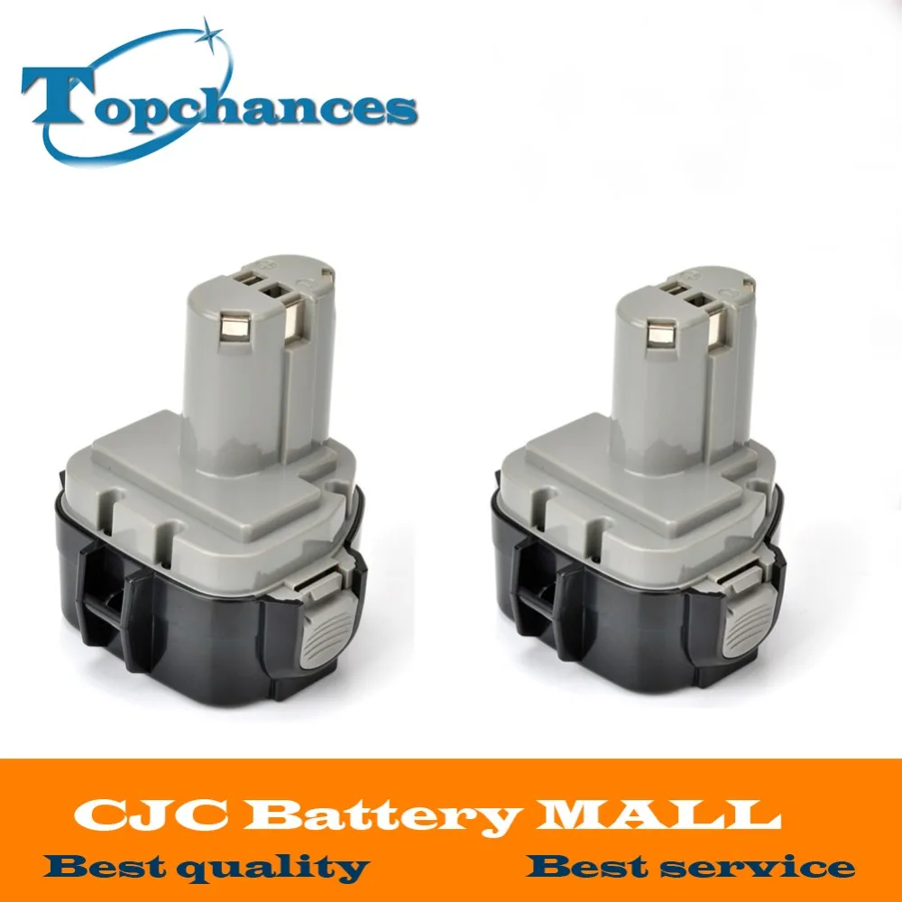 

High Quality 2pcs 12V 3.0Ah 3000mAh Ni-MH Battery for MAKITA 1234 1235F 193138-9 192698-A Free Shipping