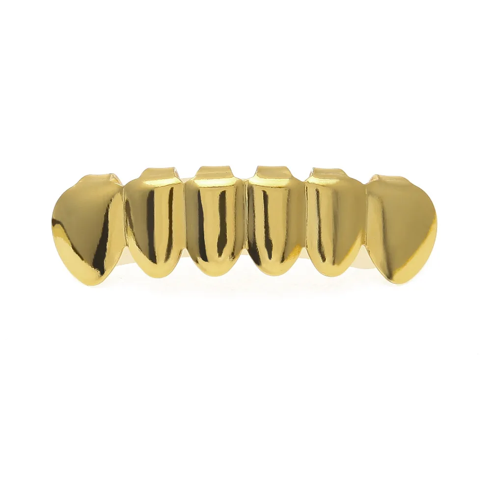 Персонализированные золотые и серебряные зубные грилли набор для мужчин ложный верх и низ Саржевые зубные грили wo мужчин хип-хоп ювелирные изделия для тела подарок - Окраска металла: Gold Bottom