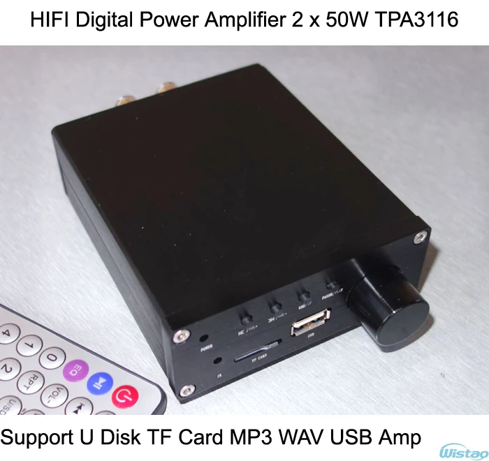 

Цифровой Hi-Fi усилитель IWISTAO, стерео аудио 2x50 Вт, Поддержка U-диска, TF-карты, MP3, WAV, дистанционное управление, 8-320 кбит/с, USB усилитель, бесплатная доставка