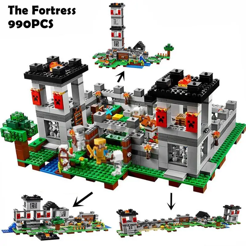 

10472 Minecrafted The Fortress Compatible with Lego 21127 Block Set Building Brick My World Educational toy hobbies for children