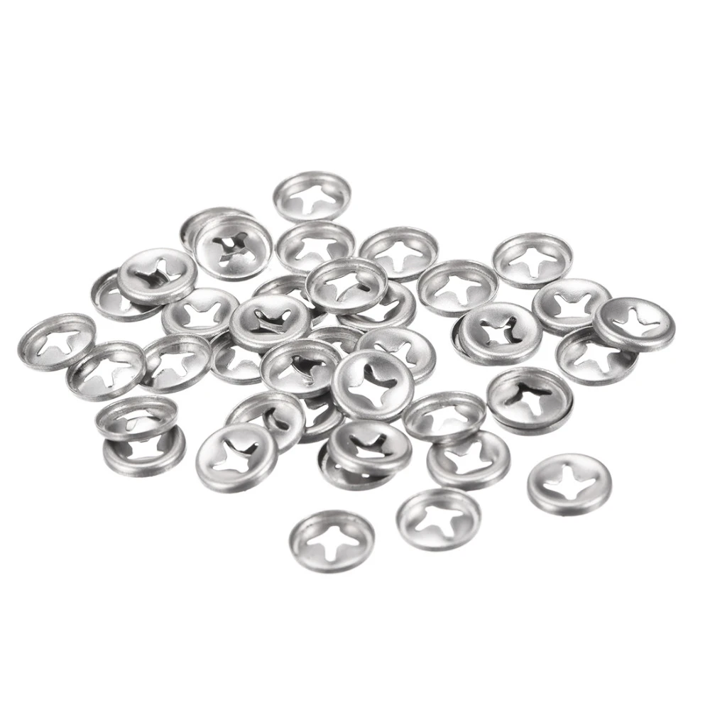 RuiLing 100PCS M8 Internal Tooth Starlock Push On Locking Washers Speed Clips Fasteners Quick Speed Locking Washers