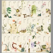 30 шт. творческий Китайский стиль бумажные закладки картина карт в стиле ретро красивые закладки в коробке памятные подарки