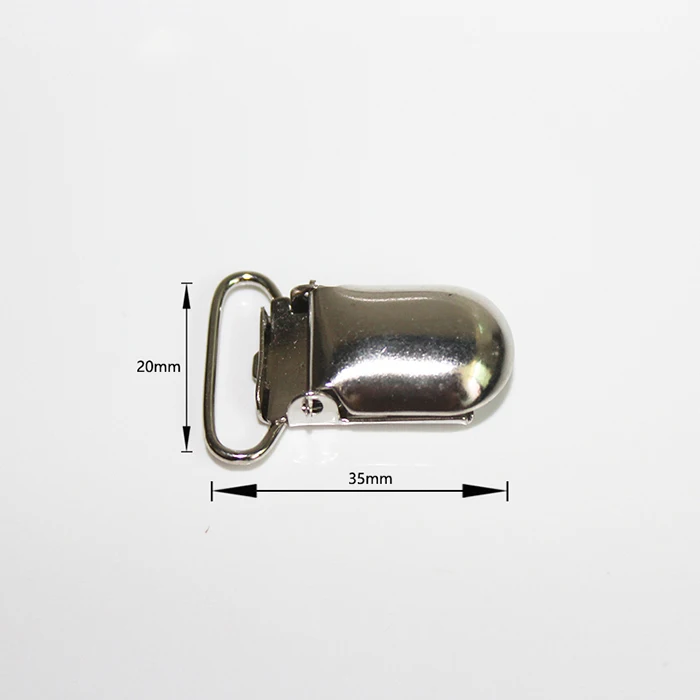 30 шт./лот 20 мм Металлические Античные бронзовые/Серебристые крючки Детские пустышки держатель зажимы подвески Зажим для соски для ленты - Цвет: Silver