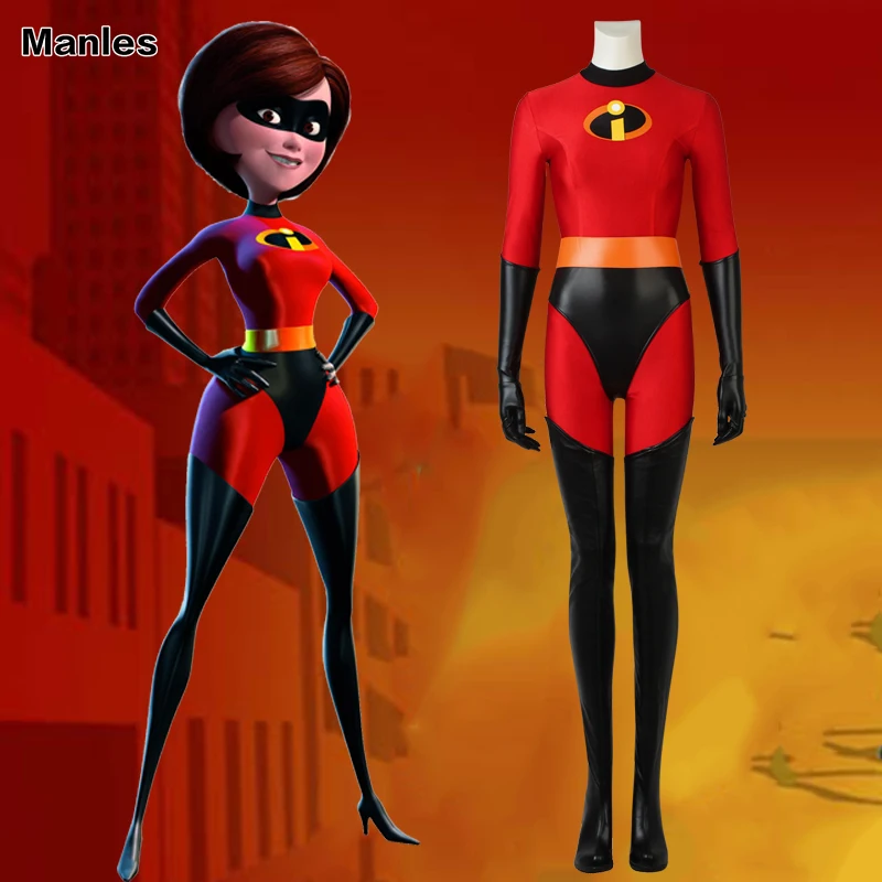 Elastigirl Хелен Парр косплэй костюм Суперсемейка 2 наряд комбинезон Хэллоуин Карнавал Zentai боди для взрослых для женщин полный комплект