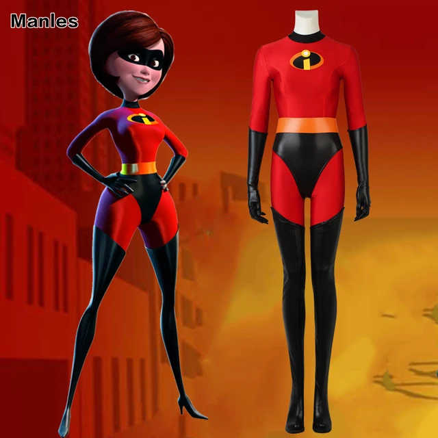 Elastigirl Helen Parr Cosplay Costume The Incredibles 2 Outfit Jumpsuit 