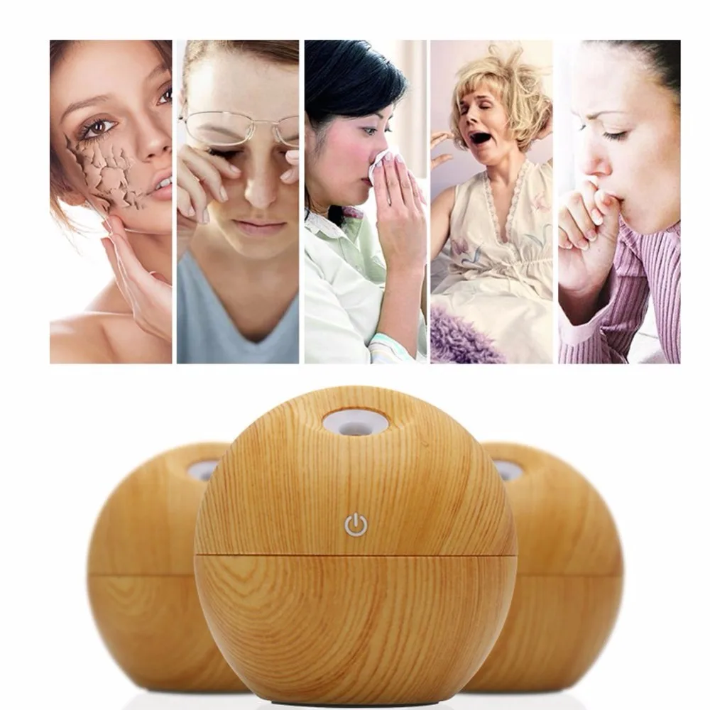 

130ml Ultrasonic Humidifier USB Aroma Diffuser Touch Control Mini Air Humidifier LED Light Aromatherapy Diffuser Mist Maker