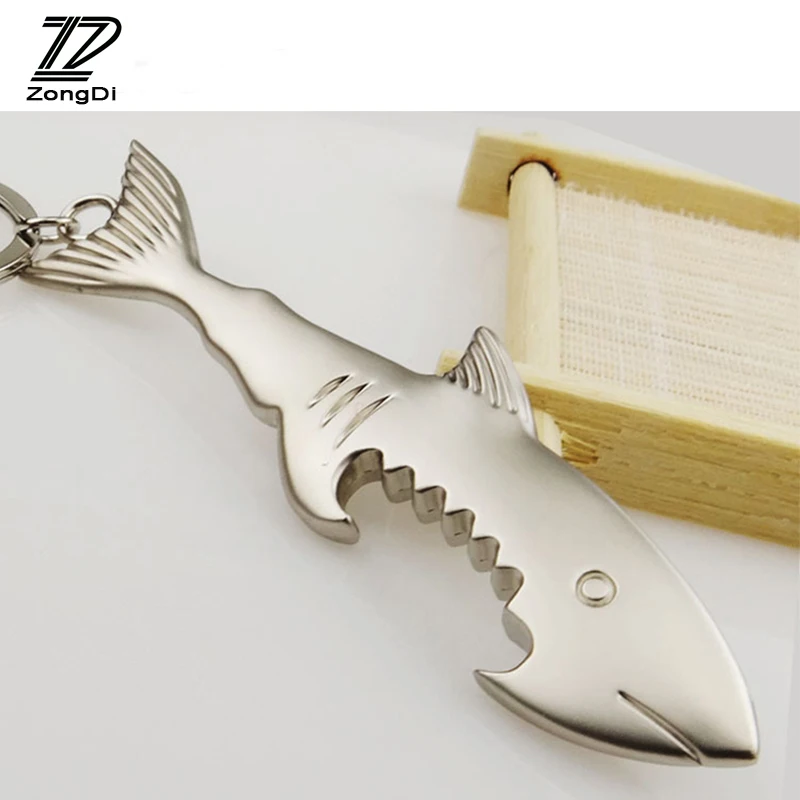 

ZD For Skoda Octavia A5 A7 2 Fabia Yeti BMW E60 F30 X5 E53 X6 Inifiniti Q50 Car Key Chain Pendant Shark Bottle Opener Keychain