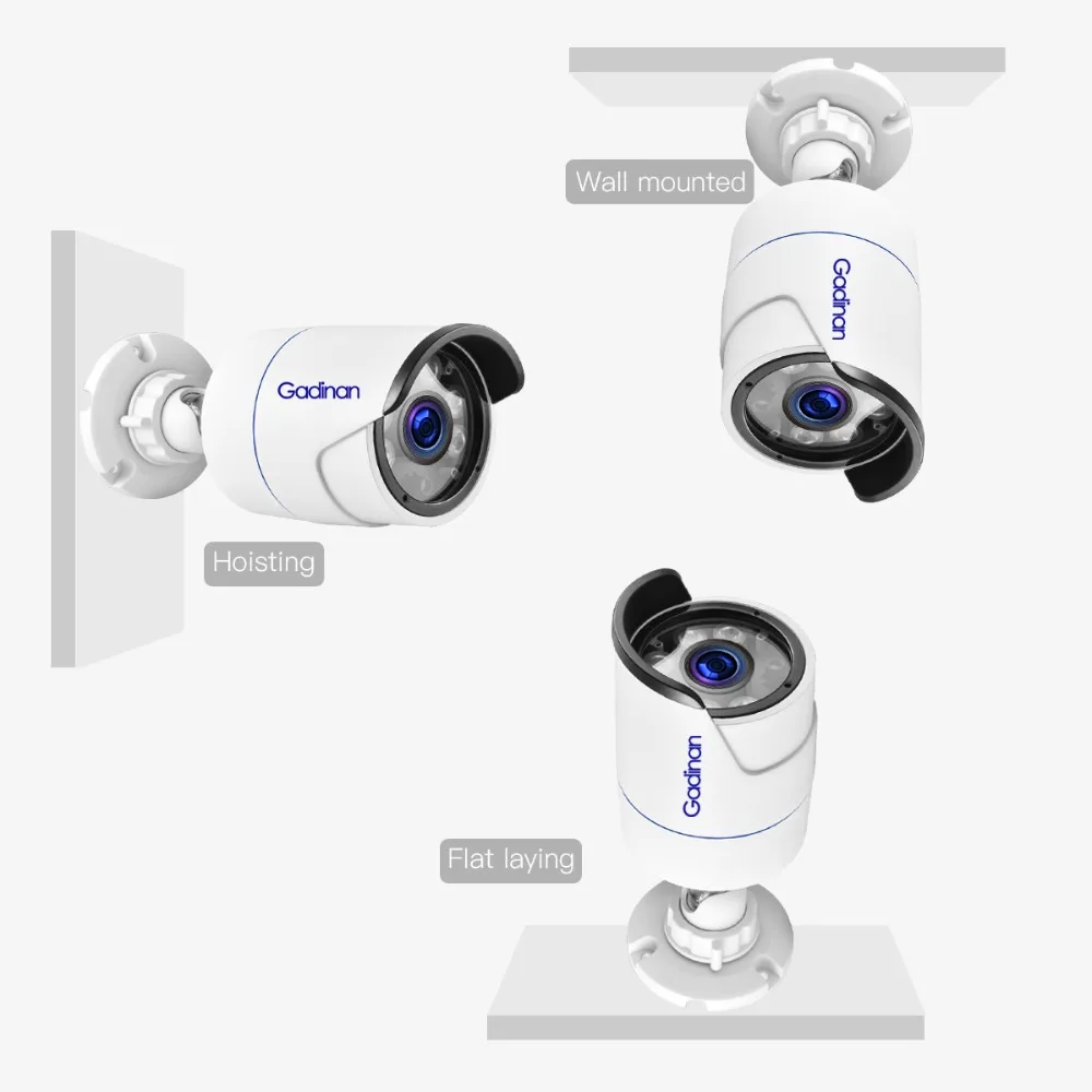 Gadinan H.265 3.0MP 1080P 25fps IP камера Пуля Открытый водонепроницаемый безопасности CCTV обнаружения движения 25 м ночного видения POE