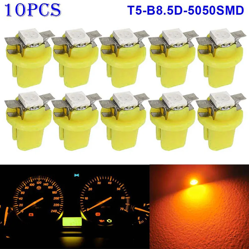 10 шт. автомобильный Стайлинг T5-B8.5D-5050smd Светодиодная лампа SMD Автомобильный датчик скорости тире лампа приборной панели светильник 12 В CSL2017