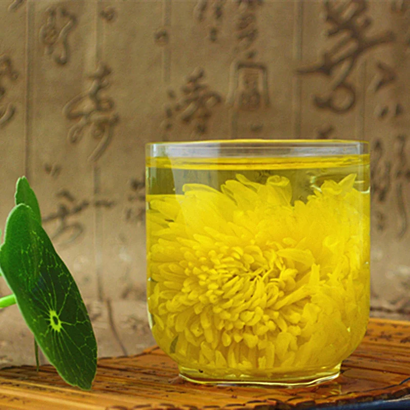 Handmade blooming flower tea 20 bags/box dried golden Chrysanthemum(1