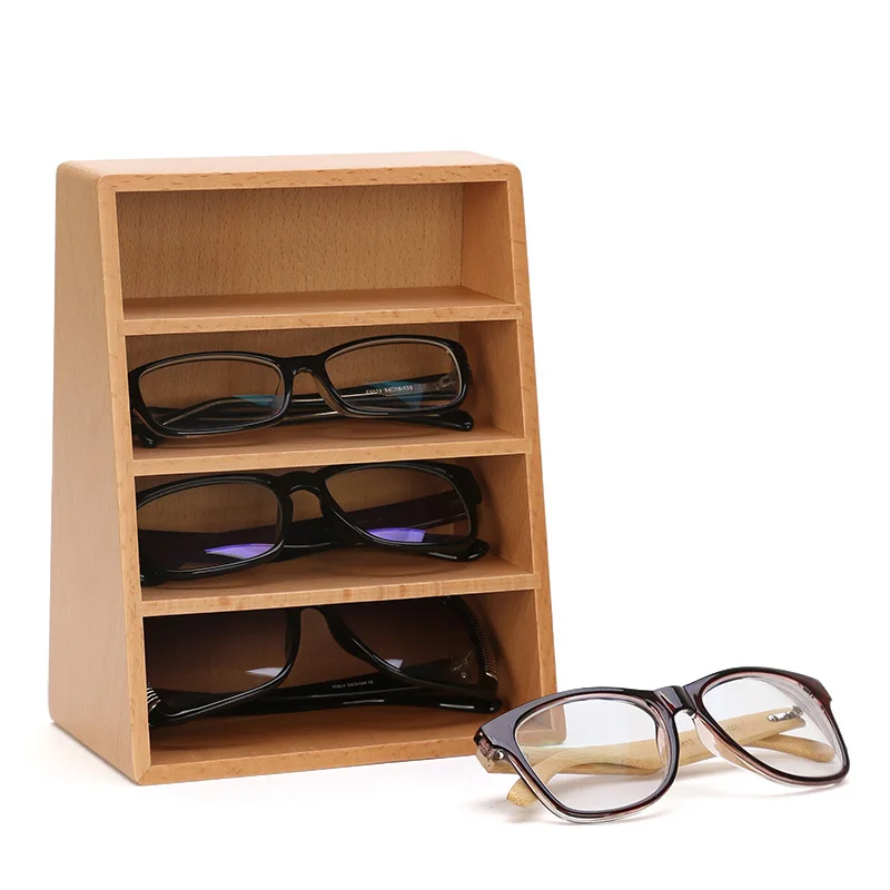 

creative solid wood glasses storage box storage rack