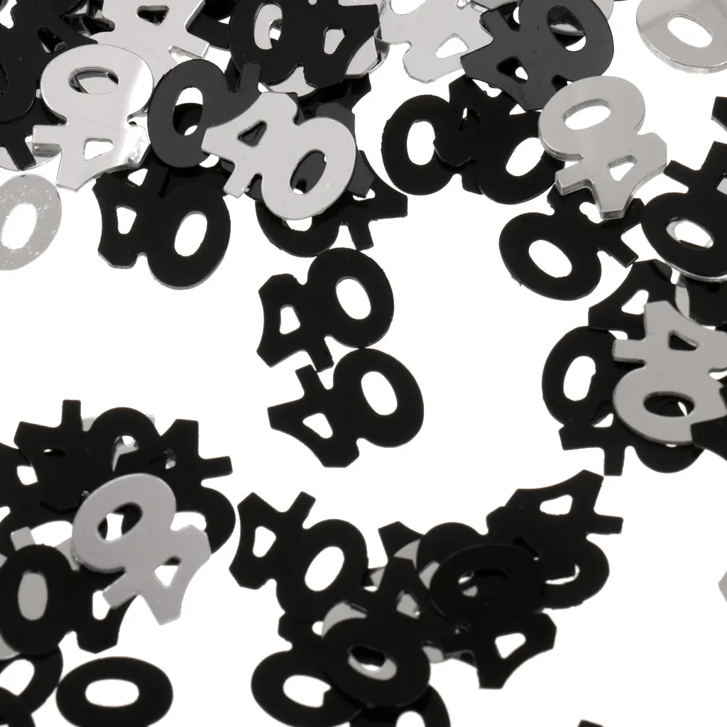 40th Milestone Party Table Decoration CONFETTI Sprinkles Age 40 Birthday