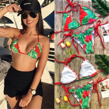 

Top Lace Patchwork Sexy Bikinis Women Swimsuit Push Up Swimwear Female Brazilian Bikini Bandage Beach Bathing Suit Biquini