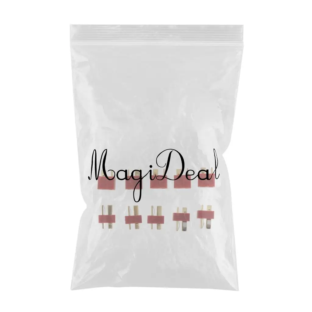 5 Pairs Deans Style Male and Female T Plug Non-slip Connector DIY Accessories for RC Car Boat Model