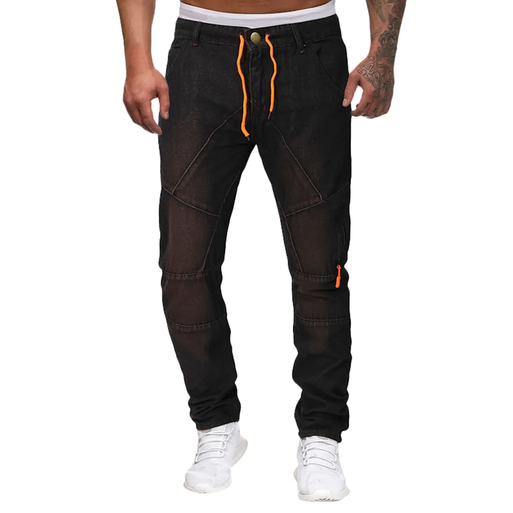 

men jeans pants Fashion Men's Casual jeans hombre Destroyed Denim Knee Length Hole Ripped Pants jean homme stretch #y2