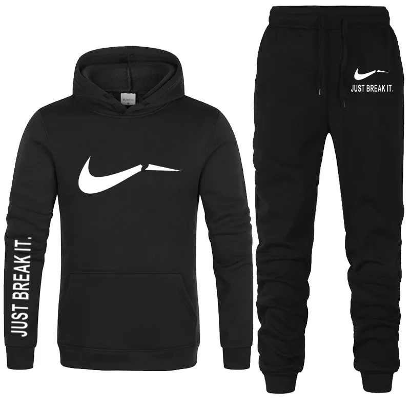 

New 2019 Brand Tracksuit men thermal underwear Men Sportswear Sets Fleece Thick hoodie+Pants Sporting Suit Malechandal hombre