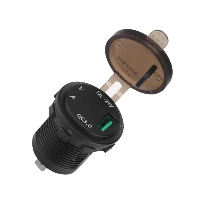 ALLOMN вольтметр с синей led-подсветкой& AMP индикатор цифровой дисплей QC 3,0 USB зарядное устройство разъем для машины, лодки, мотоцикла с быстрой зарядкой