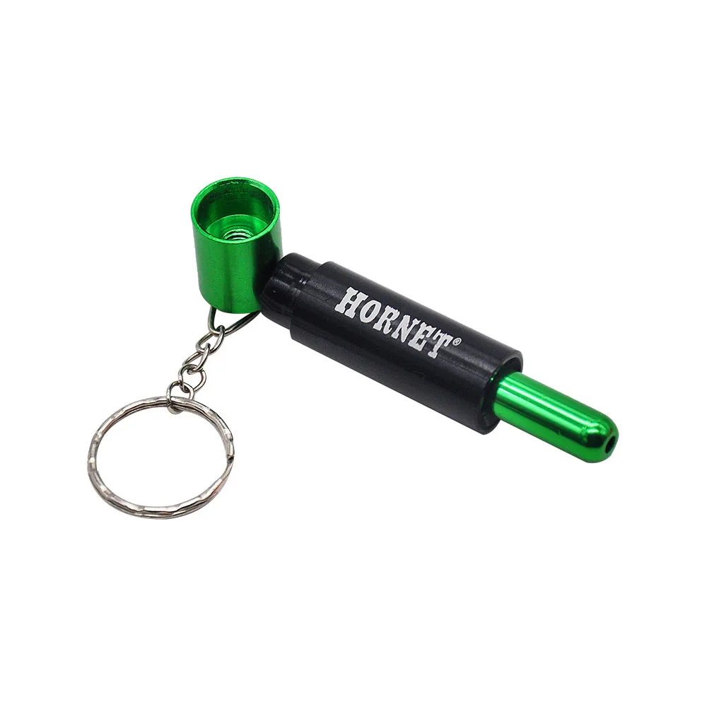 

Battery Style Mini Aluminum Smoking Smoking Pipe 60MM Keychain Metal Tobacco Herb Pipes Hand Spoon Pipe Pocket Size