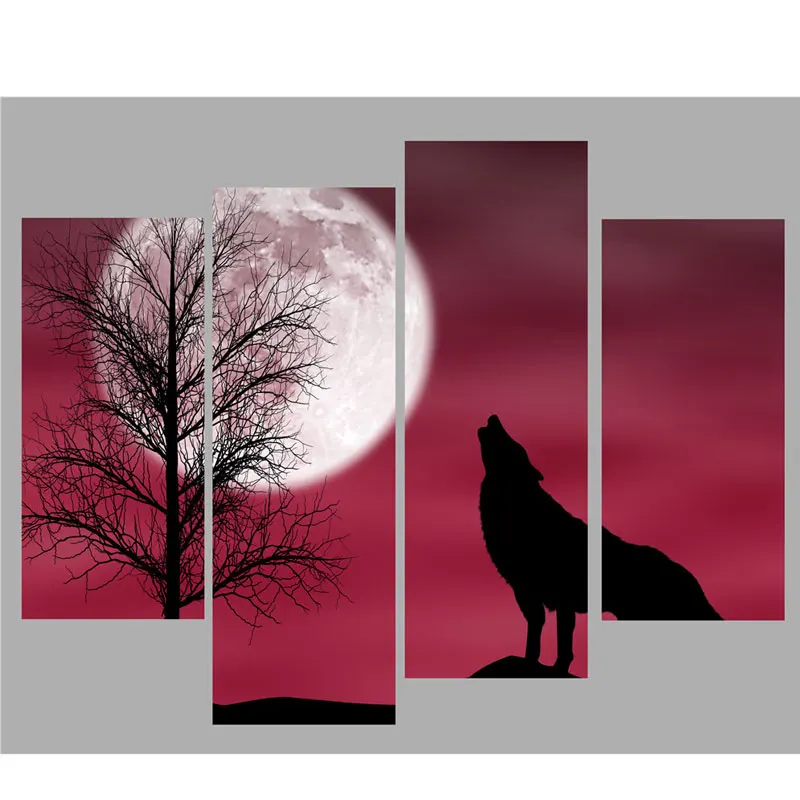 Canvas wall art 4 pcs modern wall pictures for living room cheap oil