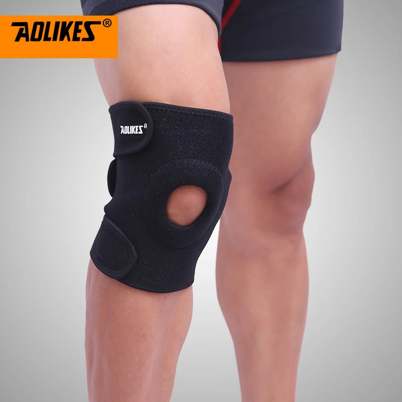 

1pc Outdoor Sports Hiking Knee Pads Support Patella Guards Gym Protector Wrap Antislip Shock Absorption Cushion For Men Women