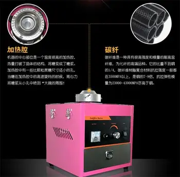 

Electric stainless steel color drawing luxury cotton candy maker machine