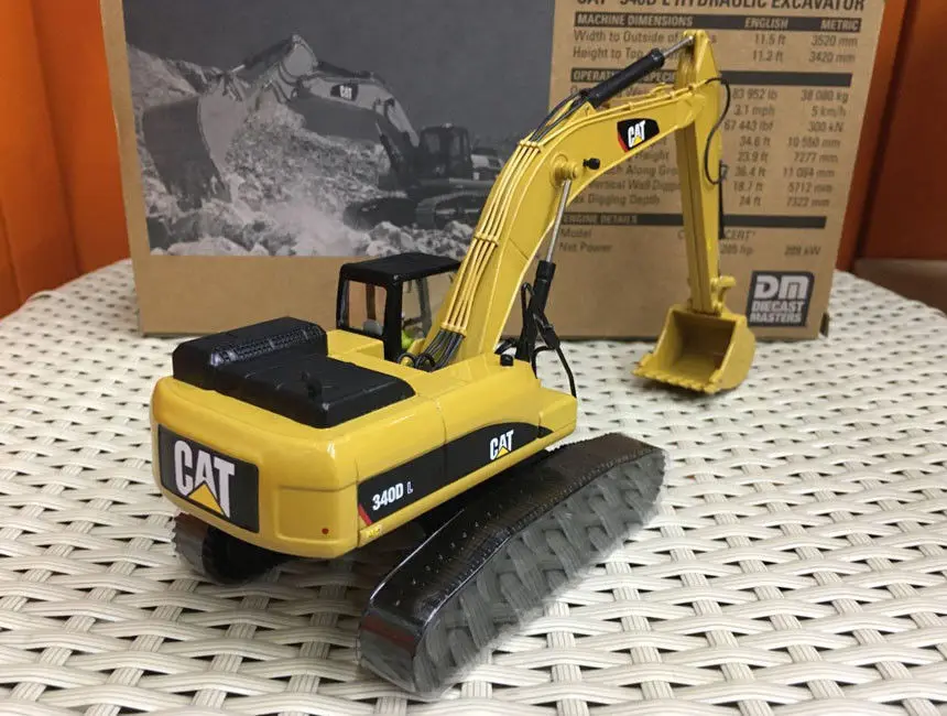 DM 1:50 Масштаб гусеницы CAT 340D L Гидравлический Экскаватор инженерное оборудование литье под давлением игрушка модель 85908 для сбора, украшения