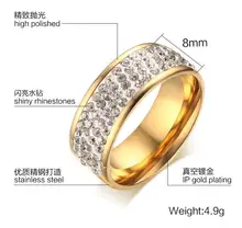 8 mm CZ jewelry engagement rings for women trendy wedding bague fashion bijoux Luxury Accessories
