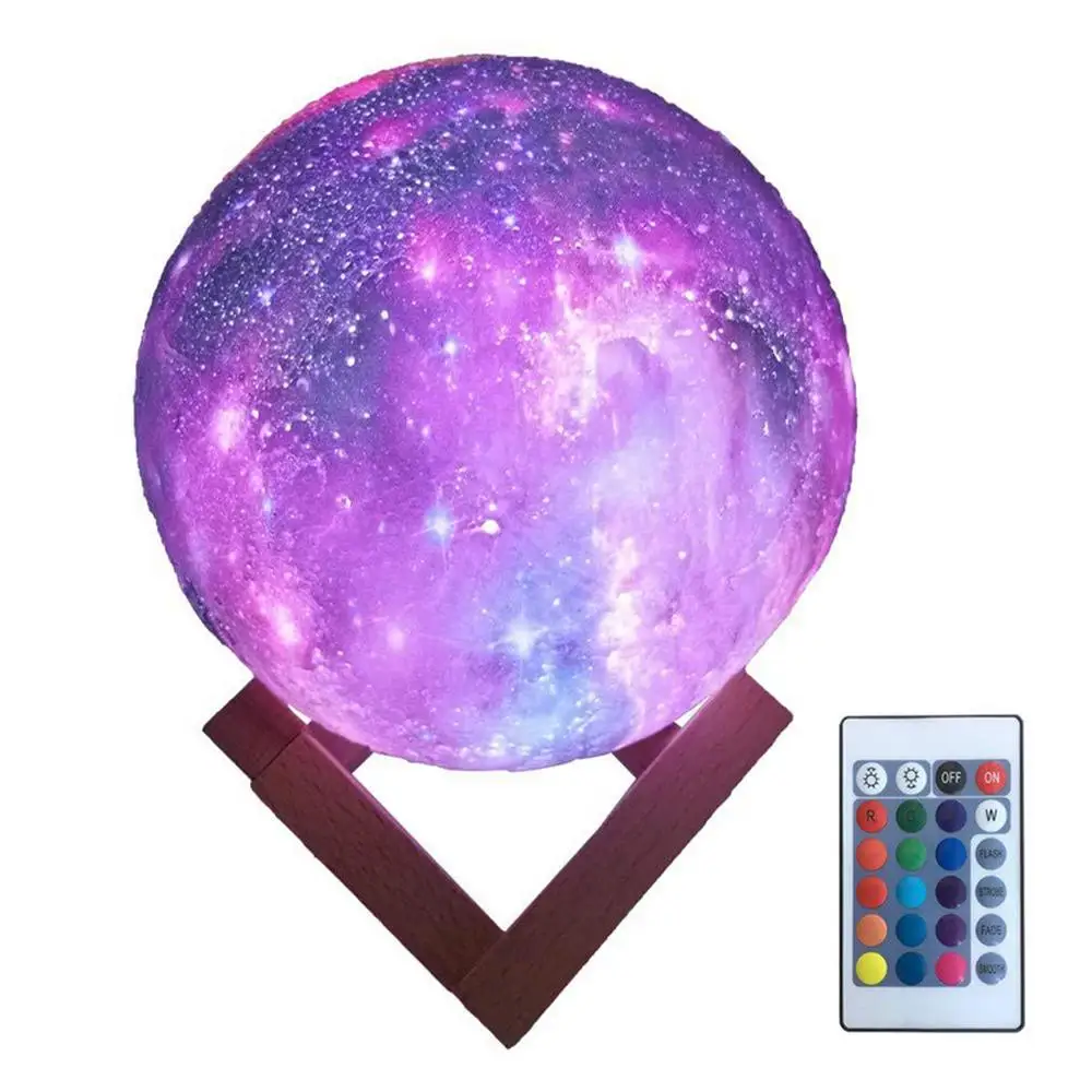 

Moon Lamp Personality 3D Printing Creative Lunar USB Charging Light Night Light LED Remote Control Brightness