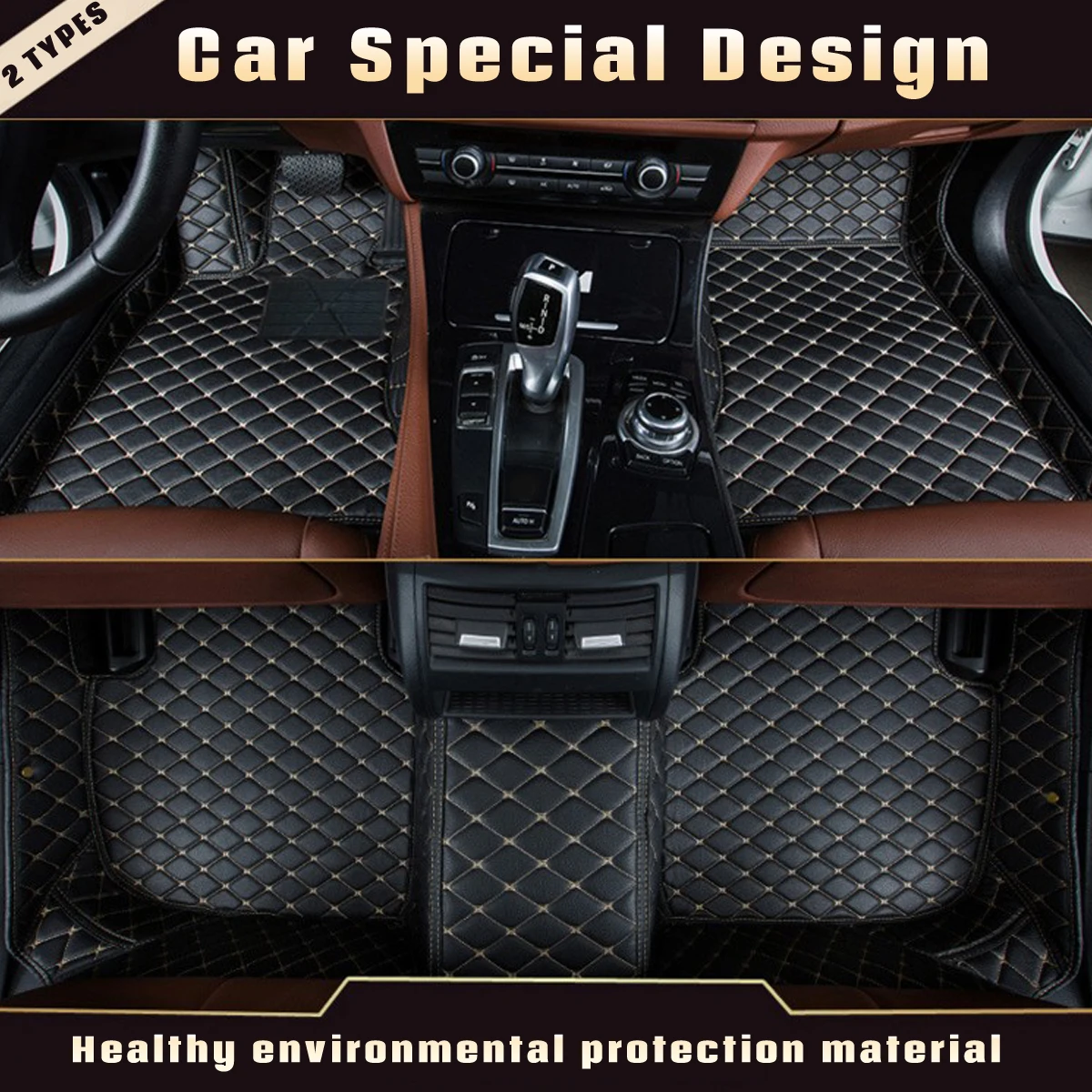 

3Pcs Leather Anti Slip Car Floor Mat Auto Decor Carpet for Mercedes for Benz A C W204 W205 E W211 W212 W213 For Left Hand Drive