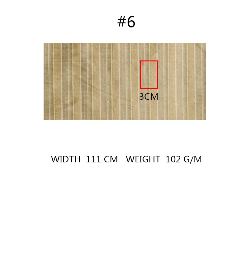 Предельное количество: окрашенная пряжа в полоску, чистый шелк, ткань dupion, шитье для платья, юбки, блузки, подушки, дома, ремесло у двора - Цвет: No.6