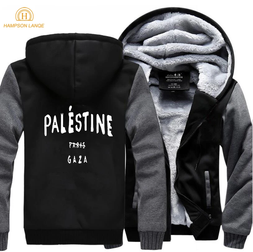 Мужская толстовка с капюшоном HAMPSON LANQE Gaza Palestine большие размеры зима 2019|sweatshirt men|mens