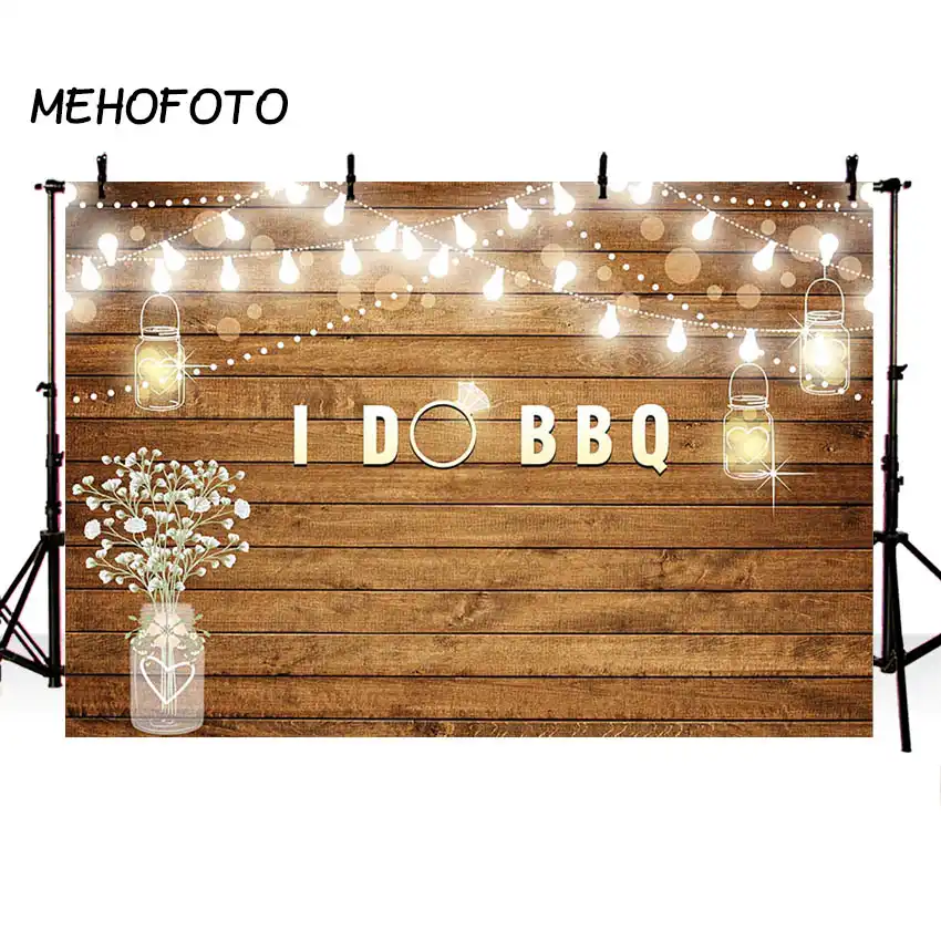 Mehofoto I Do Bbq Engagement Party Backdrop Couples Shower Rustic