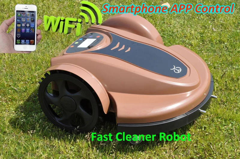  Free Shipping SmartPhone App Wifi Control Robot Grass Mower Machine With Lead-acid batteryrange fun