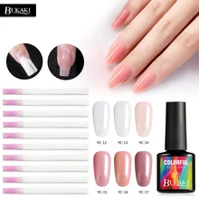 Набор лаков для ногтей BUKAKI UV гель для ногтей+ 10 шт. наращивание ногтей волокно поли Гель-лак для маникюра Комплект