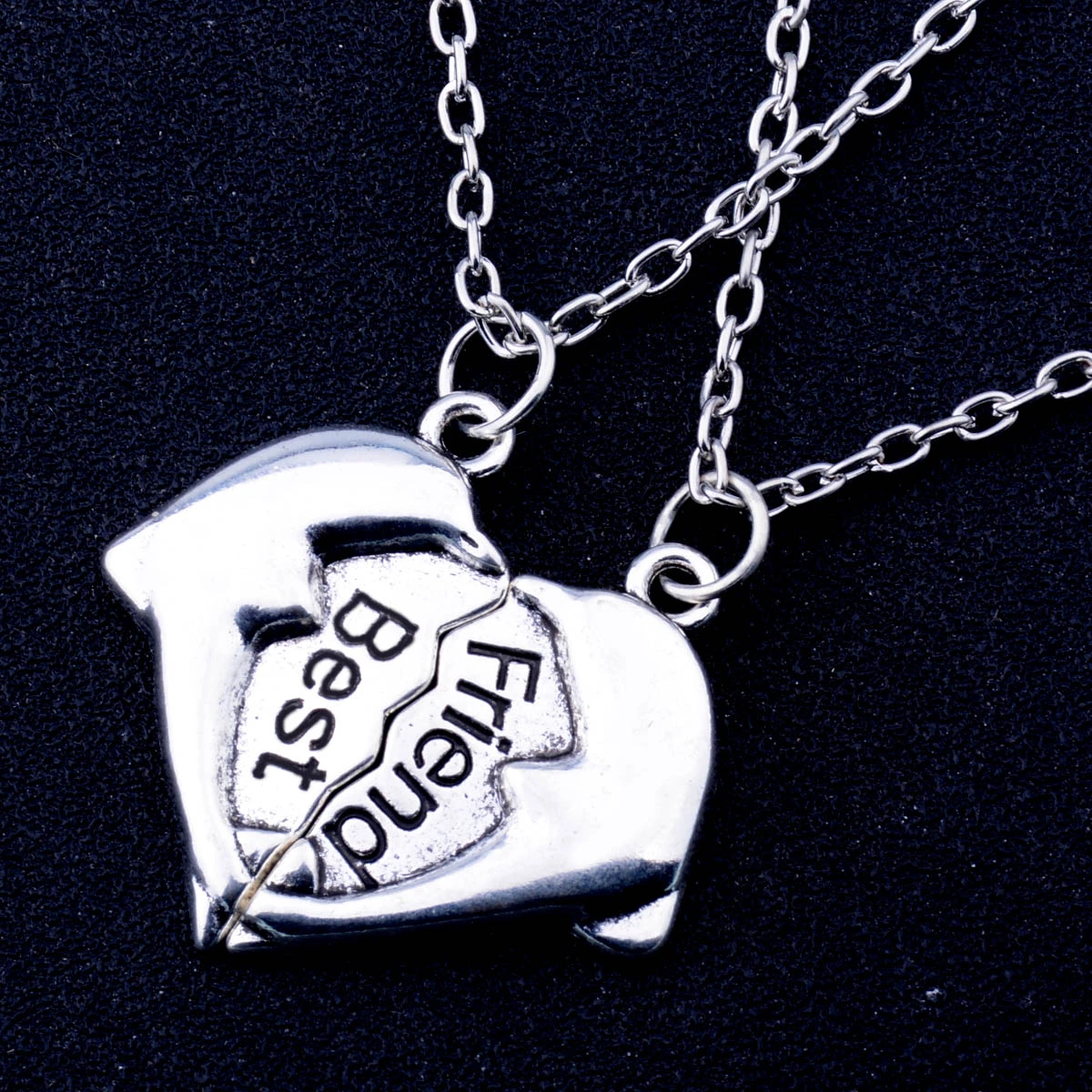 Cute Best Friend Chain Break Heart Pendant BFF Friendship Necklace Charms Gift