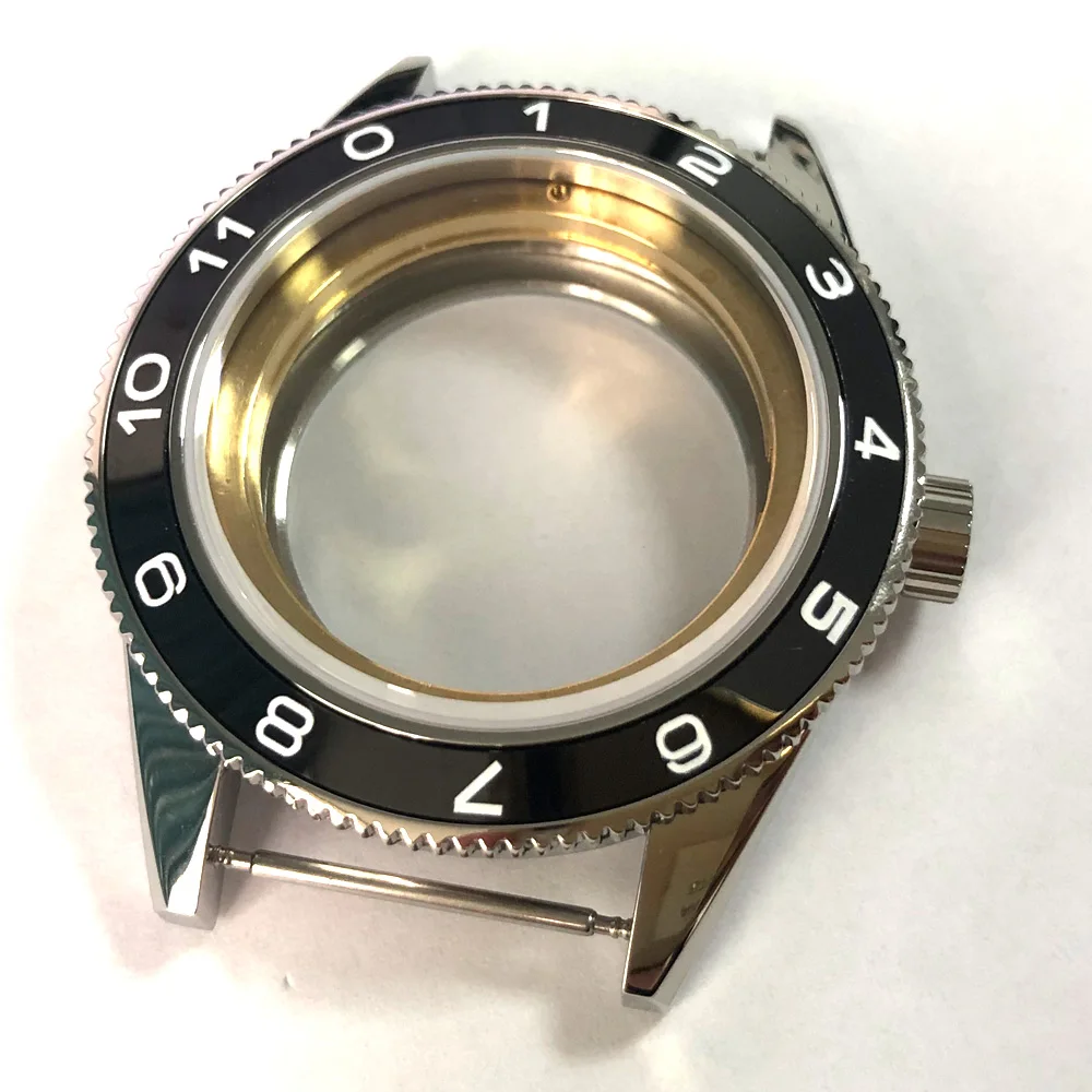 

41mm Watch Case Black Ceramic Bezel Fit Miyota 8205/8215,ETA 2836 DG 2813 Wristwatch