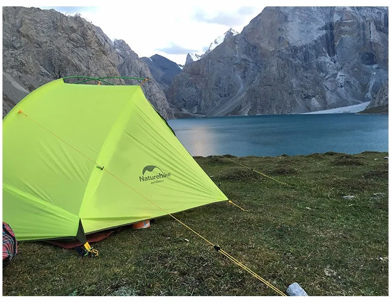 Naturehike открытый Портативный палатка для 1-2 человек 3 сезон 20D силиконовые Ткань двойной Слои непромокаемые легкий палатка