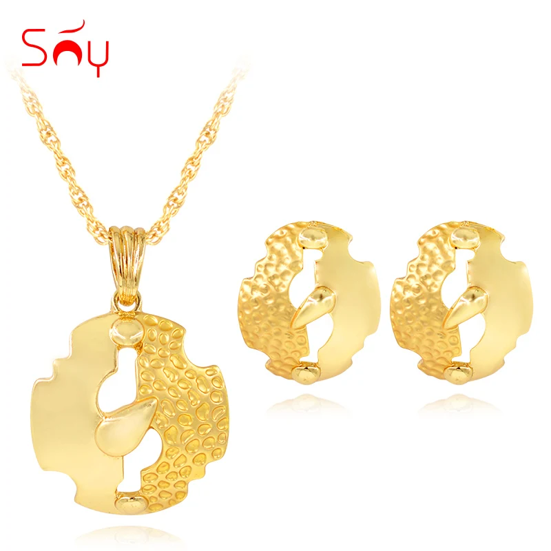 

Sunny Jewelry Necklace Earrings Pendant Birthday Gift For Women Jewelry Sets Alloy Fashion Jewelry 2019 Plant Leaves For Party