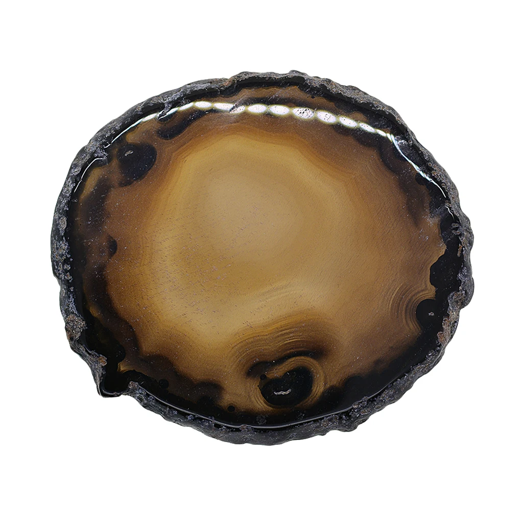 3Pcs Natural Agate Slices Irregular Round /Oval Crystal Quartz Stone Pendant Charms DIY Supply Home Decorations Group 6#