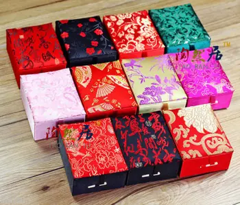 

Wholesale 10pcs Chinese Handmade Silk Luxury Ring Necklace Pendant Jewelry Box