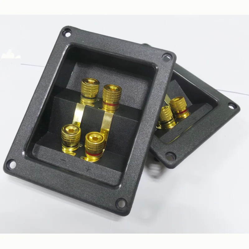 

High-grade A4 four fine all copper terminal box/banana plug/speaker wiring board/Free Shipping