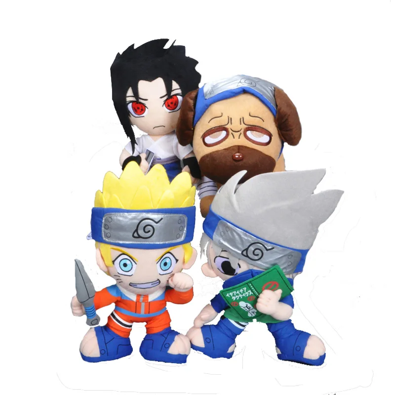 Naruto Plush Toy Uchiha Sasuke Hatake Kakashi Pakkun Dog Uzumaki Naruto