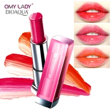 BIOAQUA, трехцветный бальзам для губ, Женский градиентный меняющийся конфетный цвет, стойкий водостойкий, красота, увлажняющий, удаляет тонкую линию